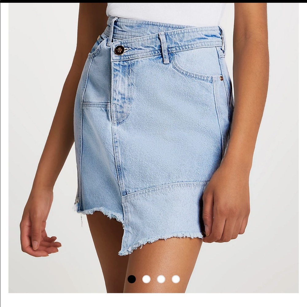 River Island asymmetrical denim skirt